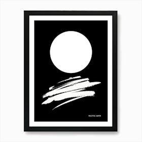 A work of art. The moon. The colorful zigzag lines. It adds a touch of high-level art to the place. It creates psychological comfort. Reassurance in the soul.7 Art Print