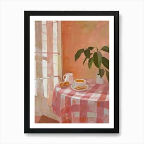 Pink Breakfast Food Pretzels 3 Art Print