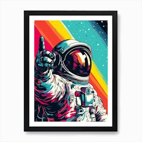 Astronaut In Space Art Print