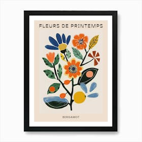 Spring Floral French Poster  Bergamot 1 Art Print