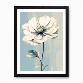 White Anemone Art Print