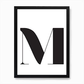 M Initial Art Print