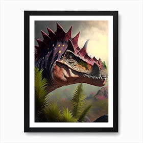 Anchisaurus 1 Illustration Dinosaur Art Print