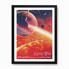 Lava Life NASA Space Vintage Style Poster Art Print