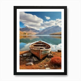 Boat On A Lake 4 Art Print