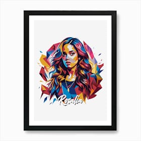 Rosalia 02 Portrait Music Icon WPAP Pop Art Style Art Print