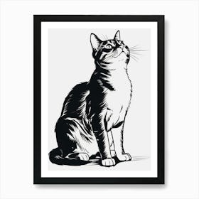 Cat Sitting 2 Art Print