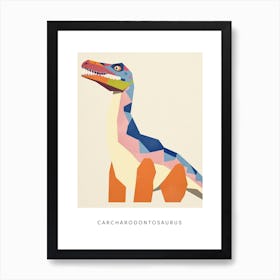 Nursery Dinosaur Art Carcharodontosaurus 2 Poster Art Print