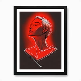 Neon Portrait 01 Art Print