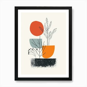 'Plants In Pots' Art Print