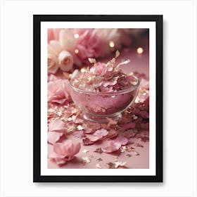 Pink Confetti Art Print