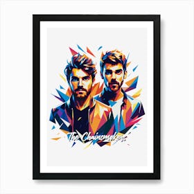 The Chainsmokers 01 Portrait Music Icon WPAP Pop Art Style Art Print