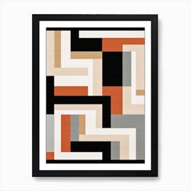 Kaleido Groove: Geometric Harmonies of Yesteryear Art Print