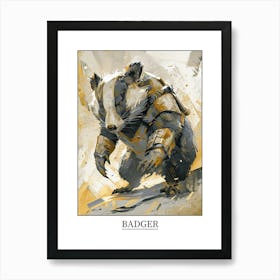 Badger Precisionist Illustration 3 Poster Art Print