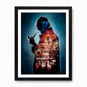 Sherlock Holmes Collage Art Painting #2 Art Print