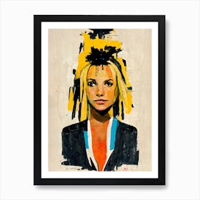 Britney Spears Poster im Basquiat-Stil fürs Wohnzimmer