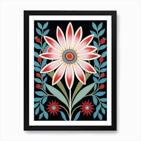 Flower Motif Painting Edelweiss 3 Art Print