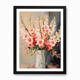 Foxglove Flower Still Life Painting 3 Dreamy Art Print