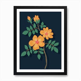 Orange Rose Art Print