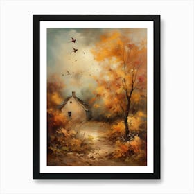 Printable Wall Art, Vintage Landscape, Farmhouse Wall Decorations, Vintage Landscape Oil Painting.8 Art Print