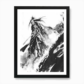 Sketched Black And White 1 Art Print