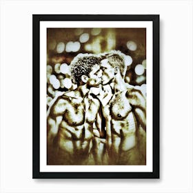 Sunset of Love at Pride 2024: Gay Men Kissing At The Maspalomas Summer Pride Art Print