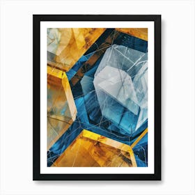 Blue Diamonds Art Print