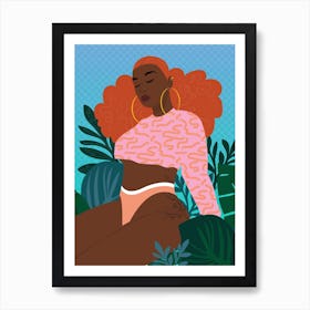 No Bad Vibes Orange Art Print