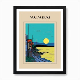 Minimal Design Style Of Mumbai, India 1 Poster Art Print