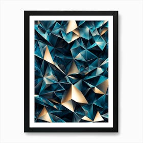 Abstract Triangles Background Art Print