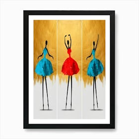 Three Ballerinas Art Print