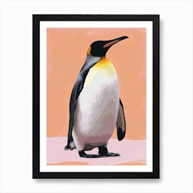 Emperor Penguin Carcass Island Minimalist Illustration 3 Art Print