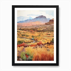 Autumn National Park Painting Teide National Park Spain 3 Art Print