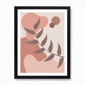 Calming Abstract Painting in Warm Terracotta Tones 2 Art Print