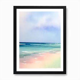 Crane Beach 7, Barbados Watercolour Art Print