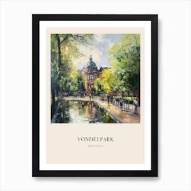 Vondelpark Amsterdam 3 Vintage Cezanne Inspired Poster Art Print