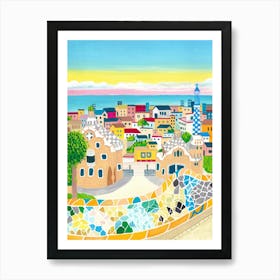 Barcelona Cityscape Art Print