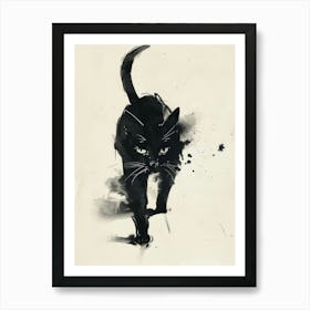 Black Cat Canvas Print 5 Art Print