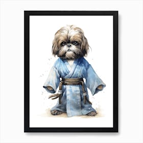 Shih Tzu Dog As A Jedi 3 Art Print