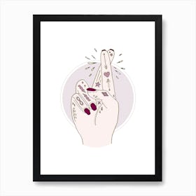 Fingers Crossed Art Print