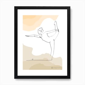 Lord Of Dance Pose Natarajasana Art Print