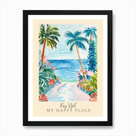 My Happy Place Key West 3 Travel Poster Art Print