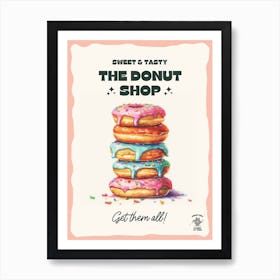 Stack Of Sprinkles Donuts The Donut Shop 4 Art Print