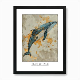 Blue Whale Precisionist Illustration 1 Poster Art Print