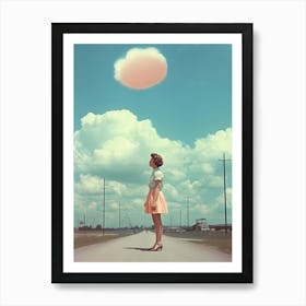 Vintage 1960s Sky Kitsch 4 Art Print