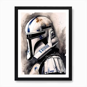 Captain Rex Star Wars Painting (13) Art Print