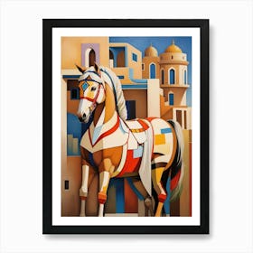 Horse In The City Art Print