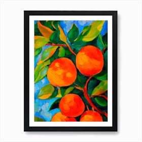 Orange Fruit Vibrant Matisse Inspired Painting Fruit Poster