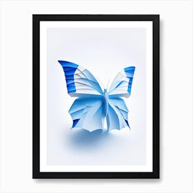 Holly Blue Butterfly Origami Style 1 Art Print