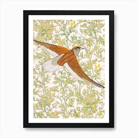 Harrier William Morris Style Bird Art Print